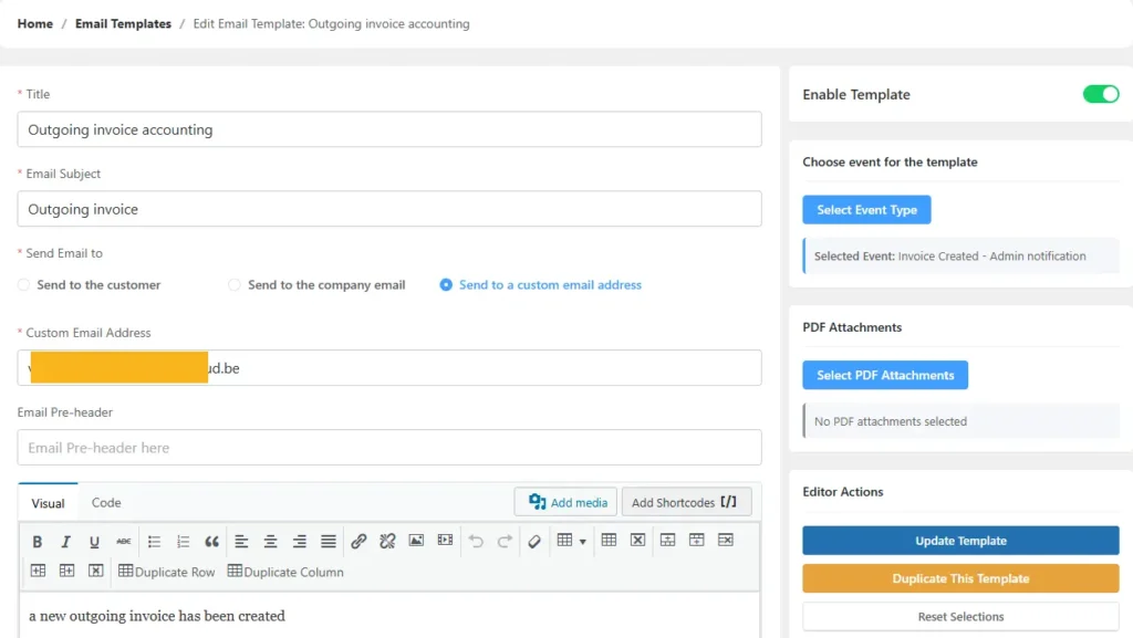 Stuur uitgaande facturen automatisch naar jouw boekhouding