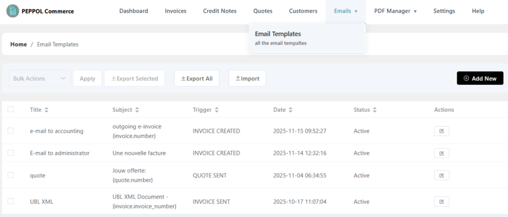 Add email templates to send additional notifications